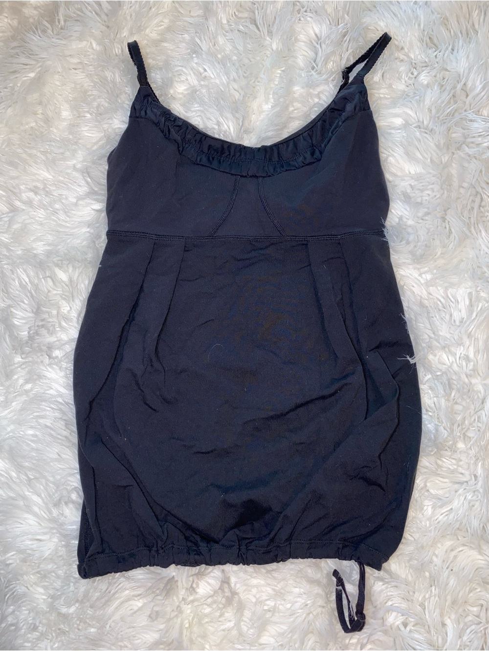Lululemon Womens Debut Tank Top Size 6 Black Drawstring Tank